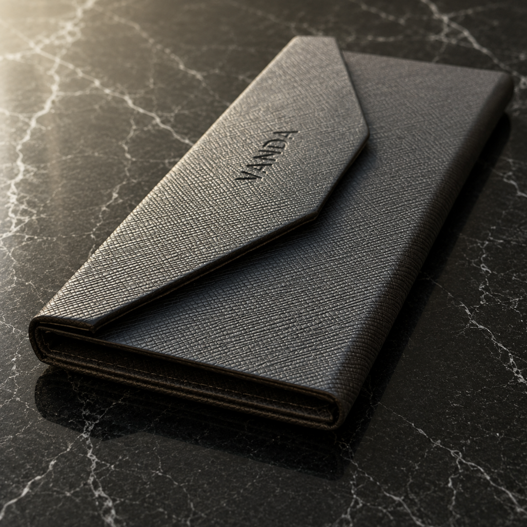 VANDA foldable eyewear case included with signature packaging set